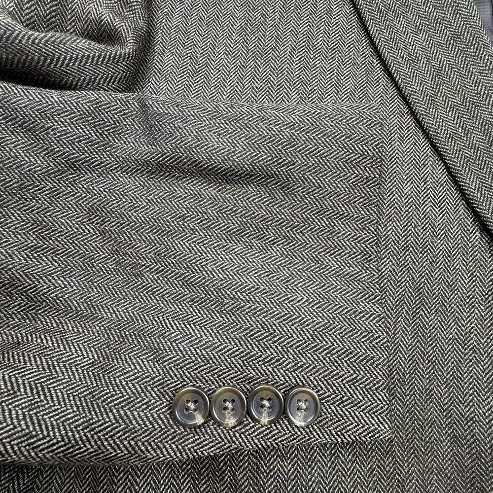 Stafford Men's 100%‎ Wool 2-Button Classic Fit Blazer Brown Herringbone Sz 52R